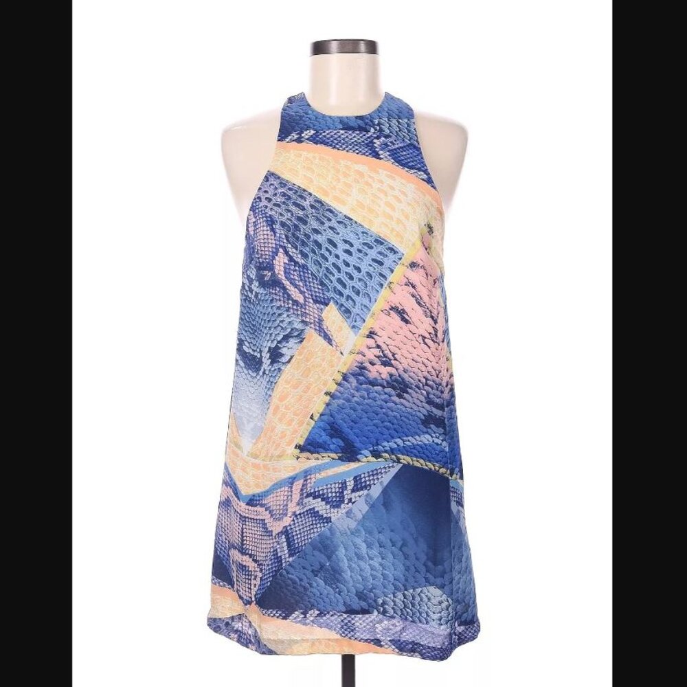 Fab’rik Multicolor Snakeprint Patchwork Sleeveles… - image 1